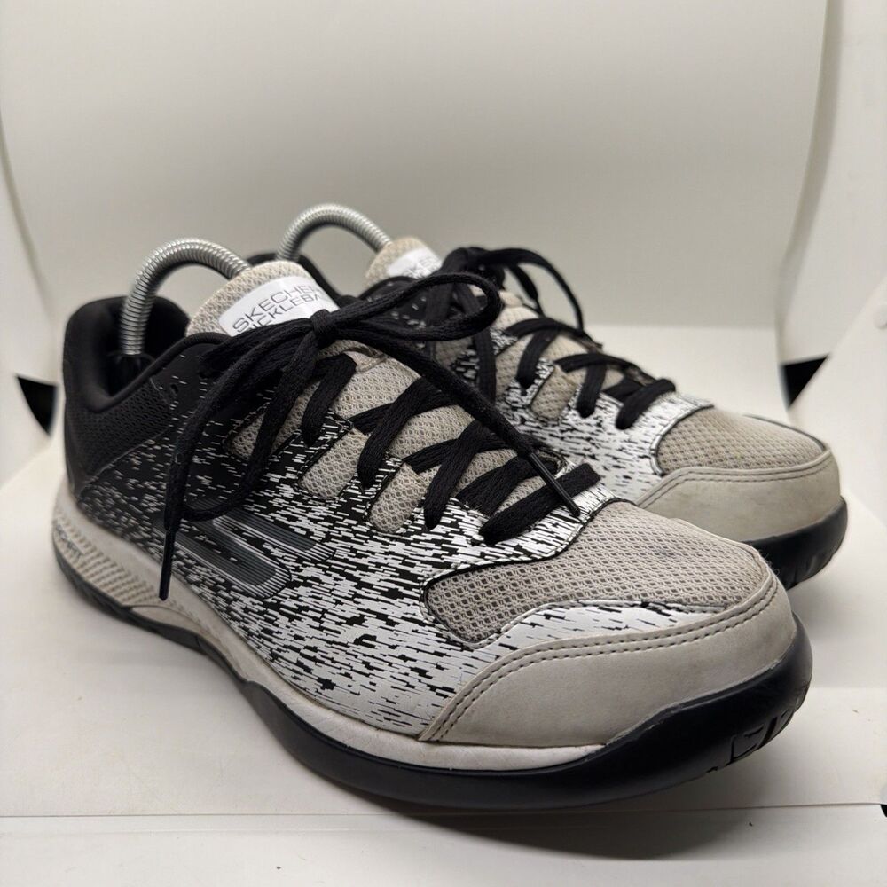 Skechers Pickleball Arch Fit White Black Men's Sz 8 Athletic Shoes Arch Support